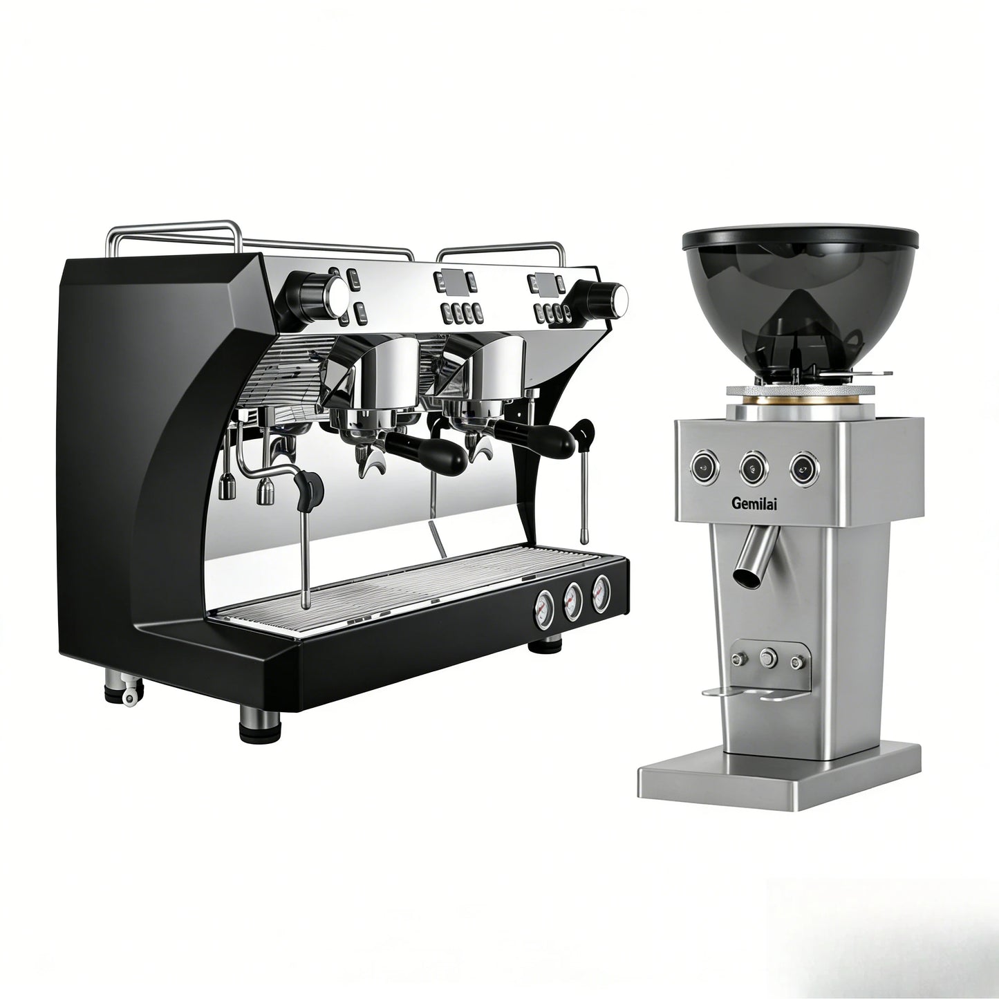 Commercial Coffee Maker CRM3120C Dual Head Coffee Machine, Independent Multi Boiler System, Adjustable Extraction Temperature