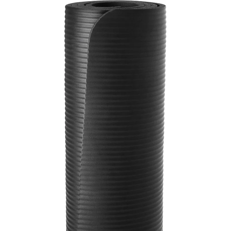 1/2 Inch Extra Thick Exercise Yoga Mat with Carrying Strap, Cushioned Support, for Fitness and Gym Workouts