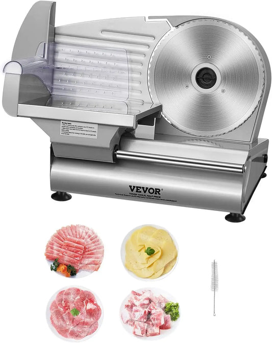 180W Electric Deli Food Slicer with 7.5" Blade, Adjustable Thickness 0-0.6", ETL Certified for Home Use